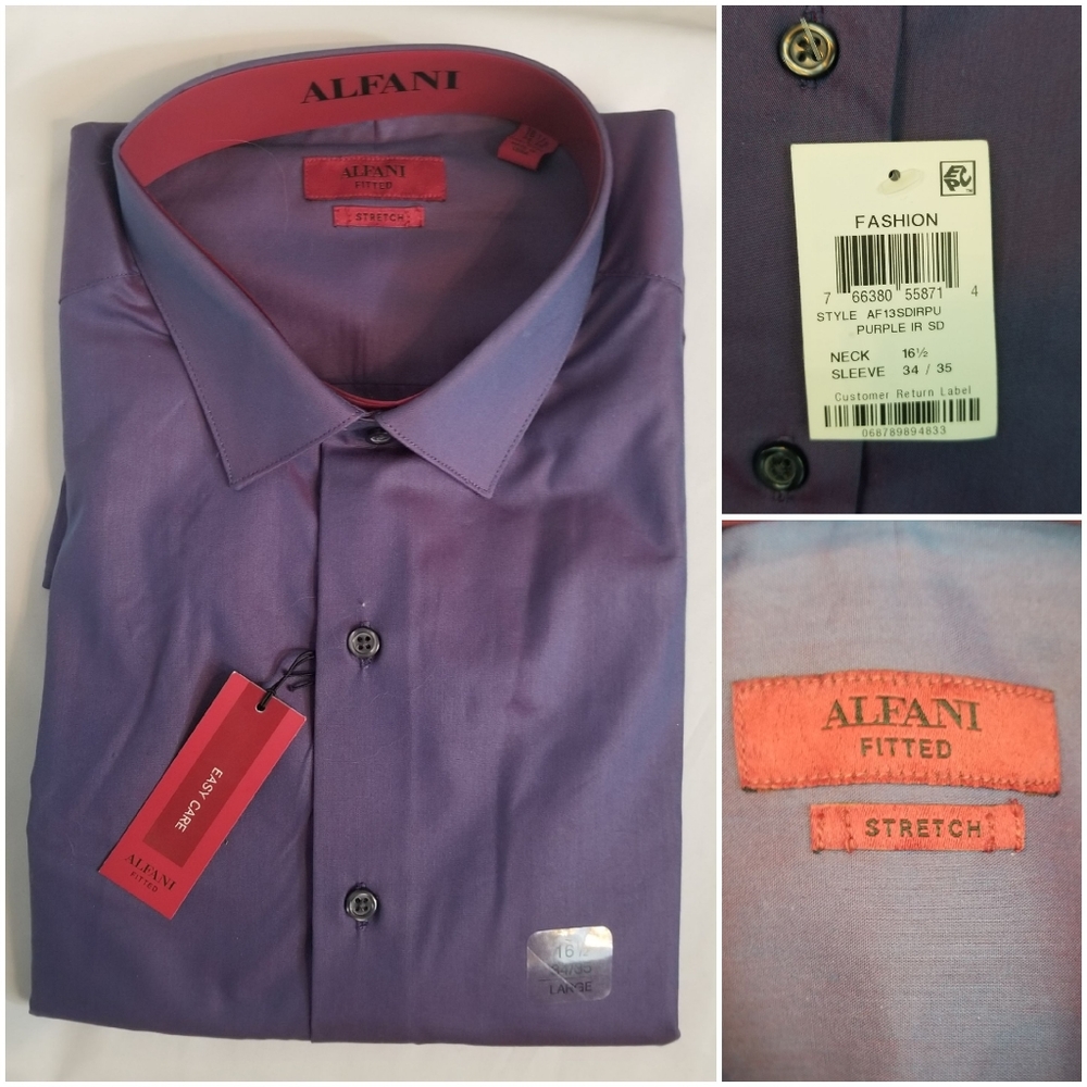 ♥️ 3/$25 Alfani Fitted Stretch Dress Shirt